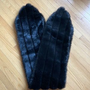 Vintage Black Fur Shawl